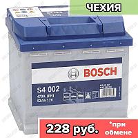Аккумулятор Bosch S4 002 / [552 400 047] / 52Ah / 470А / Обратная полярность / 207 x 175 x 190