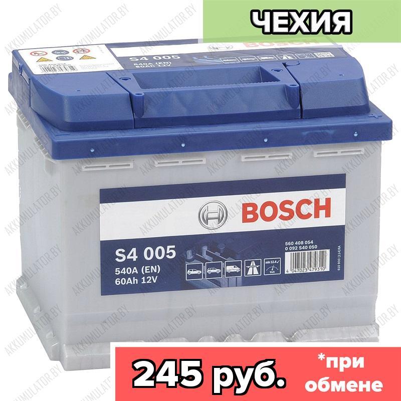 Аккумулятор Bosch S4 005 / [560 408 054] / 60Ah / 540А / Обратная полярность / 242 x 175 x 190