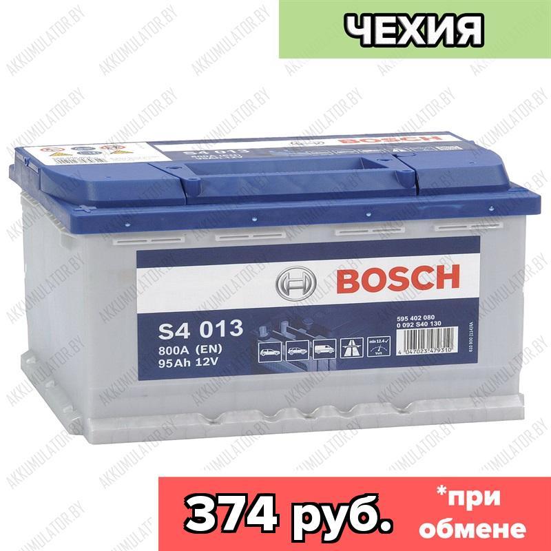 Купить Аккумулятор Bosch S4 013 / [595 402 080] / 95Ah / 800А / Обратная  полярность / 353 x 175 x 190 в Минске - цена на АКБ и отзывы