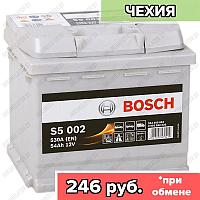 Аккумулятор Bosch S5 002 / [554 400 053] / 54Ah / 530А / Обратная полярность / 207 x 175 x 190
