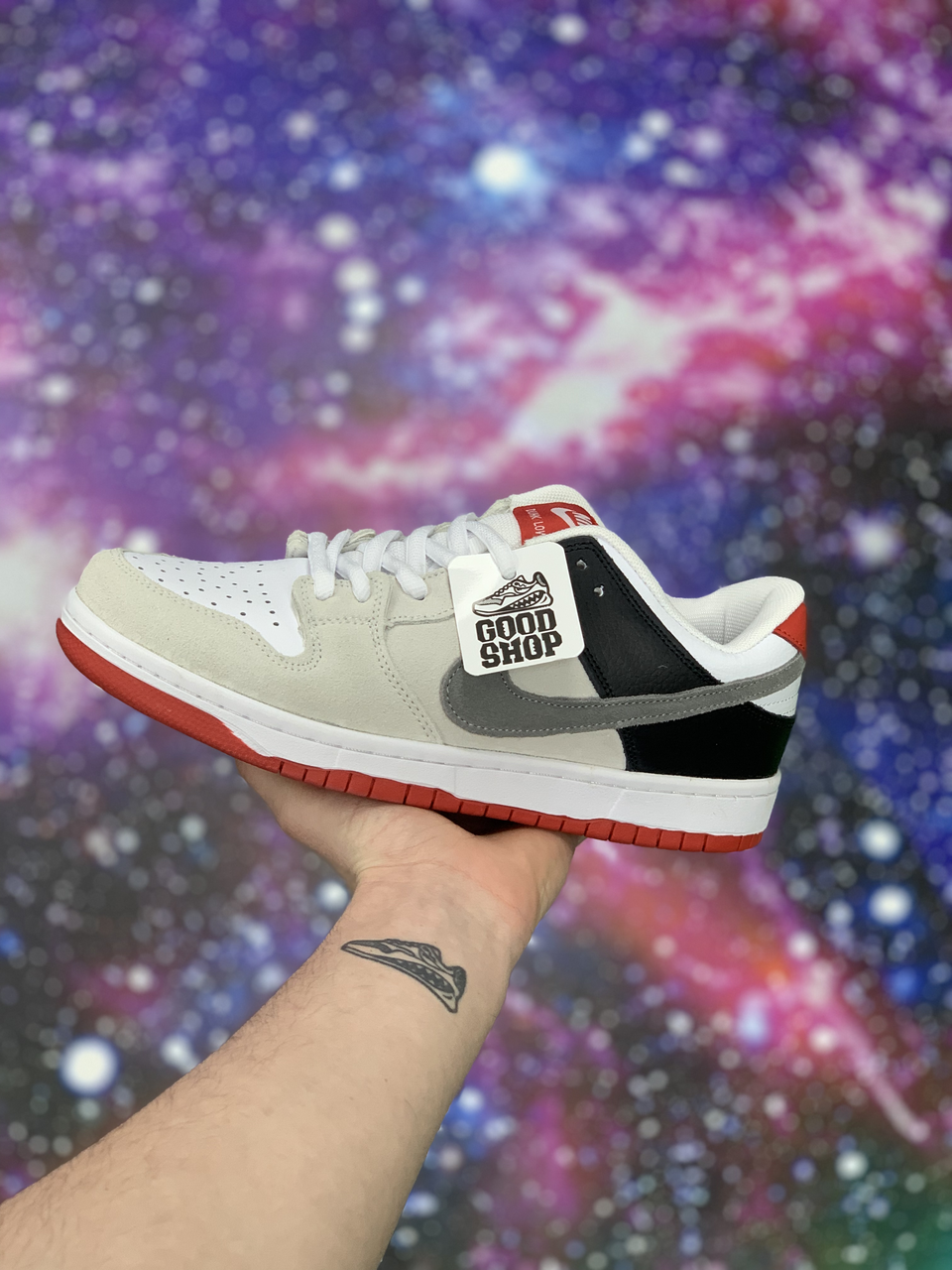 Кроссовки Nike SB Dunk Low Grey Black Red