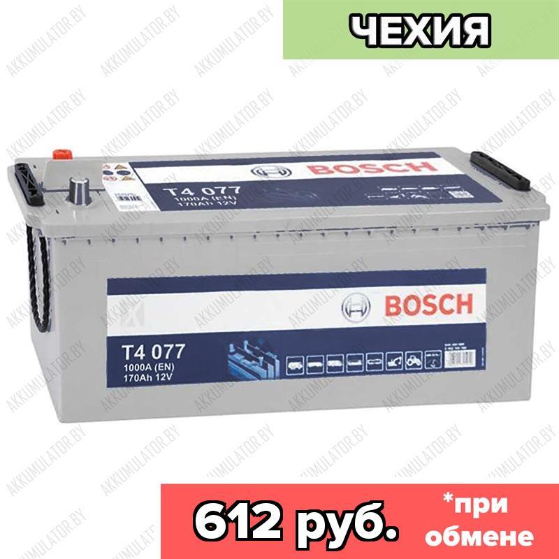 Купить Аккумулятор Bosch T4 077 / [670 103 100] / 170Ah / 1 000А / Обратная  полярность / 513 x 223 x 223 в Минске - цена на АКБ и отзывы