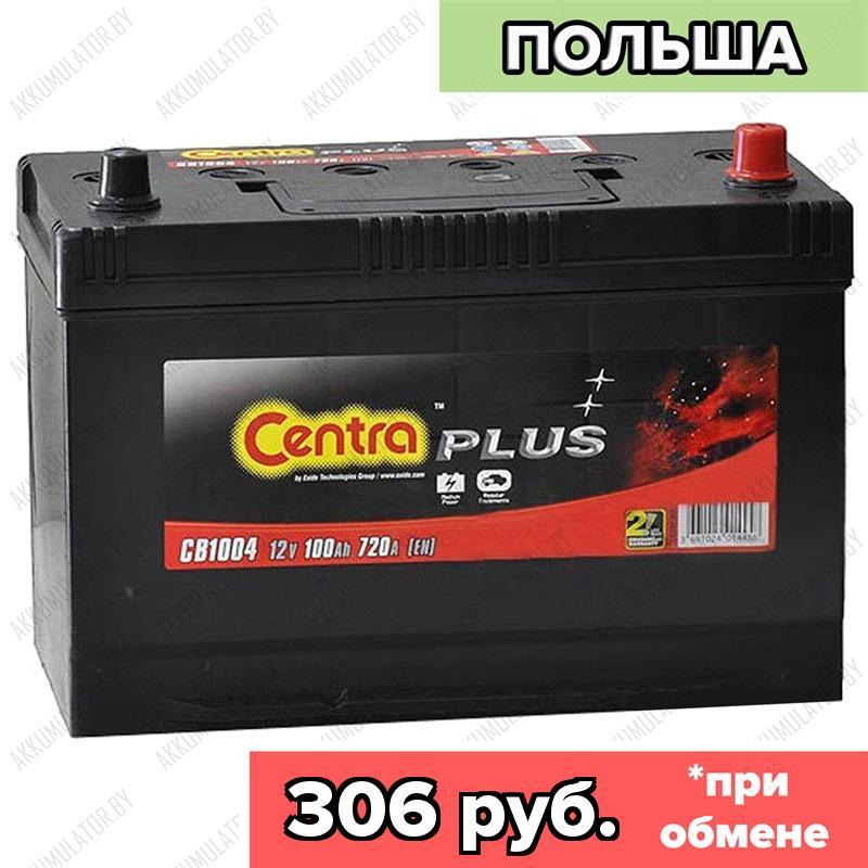 Аккумулятор Centra Plus CB1004 / 100Ah / 720А / Asia / Обратная полярность / 306 x 173 x 200 (220)