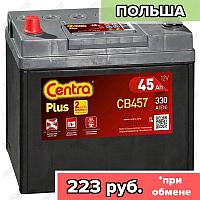 Аккумулятор Centra Plus CB457 / 45Ah / 330А / Asia / Прямая полярность / 237 x 127 x 200 (220)