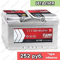 Аккумулятор Fiamm Titanium PRO / 74Ah / 680А / Обратная полярность / 278 x 175 x 190