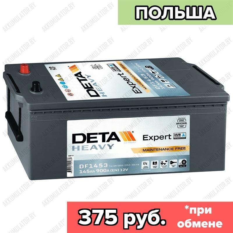 Аккумулятор DETA Expert DF1453 / 145Ah / 900А / Обратная полярность / 513 x 189 x 223