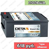Аккумулятор DETA Expert HVR DE2253 / 225Ah / 1 150А / Обратная полярность / 518 x 279 x 240
