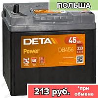 Аккумулятор DETA Power DB456 / 45Ah / 330А / Asia / Обратная полярность / 237 x 127 x 200 (220)