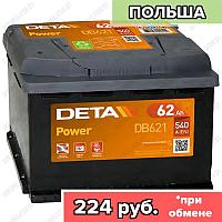Аккумулятор DETA Power DB621 / 62Ah / 540А / Прямая полярность / 242 x 175 x 190