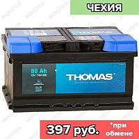 Аккумулятор Thomas / 80Ah / 740А / Низкий / Обратная полярность / 315 x 175 x 175