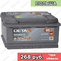 Аккумулятор DETA Senator3 DA852 / Низкий / 85Ah / 800А / Обратная полярность / 315 x 175 x 175