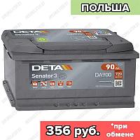 Аккумулятор DETA Senator3 DA900 / 90Ah / 720А / Обратная полярность / 353 x 175 x 190
