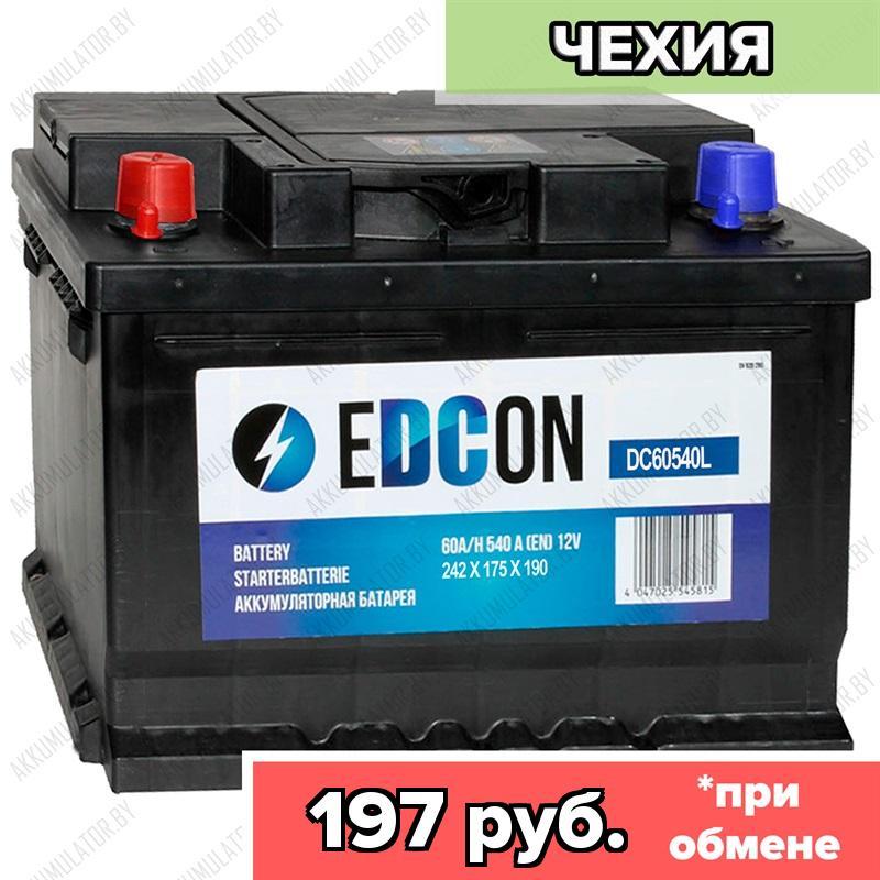 Аккумулятор EDCON DC60540L / 60Ah / 540А / Прямая полярность / 242 x 175 x 190