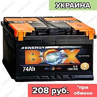 Аккумулятор Energy Box 6CT-74-АЗ / 74Ah / 680А / Обратная полярность / 278 x 175 x 190
