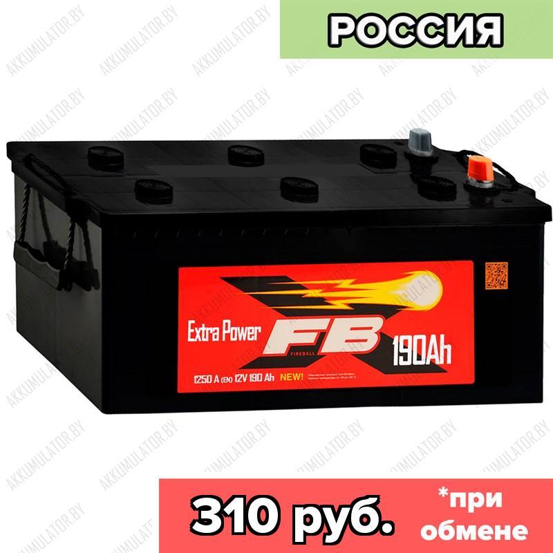 Аккумулятор FireBall 6СТ-190А3 / 190Ah / 1 250А / Обратная полярность / 513 x 223 x 223