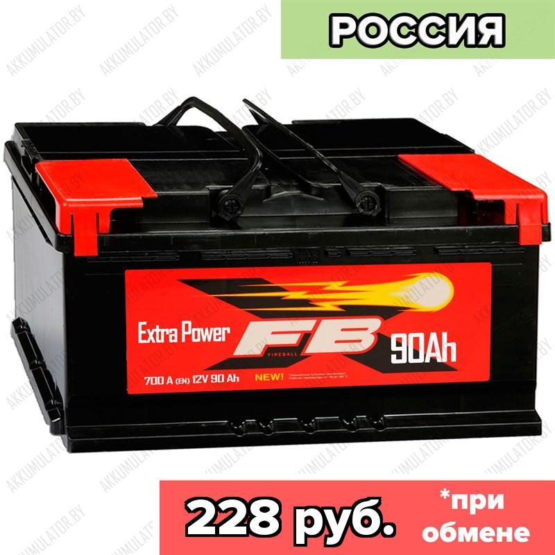 Аккумулятор FireBall 6СТ-90 / 90Ah / 700А / Прямая полярность / 353 x 175 x 190