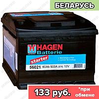 Аккумулятор Hagen Starter 56030 / 60Ah / 480А / Обратная полярность / 242 x 175 x 190