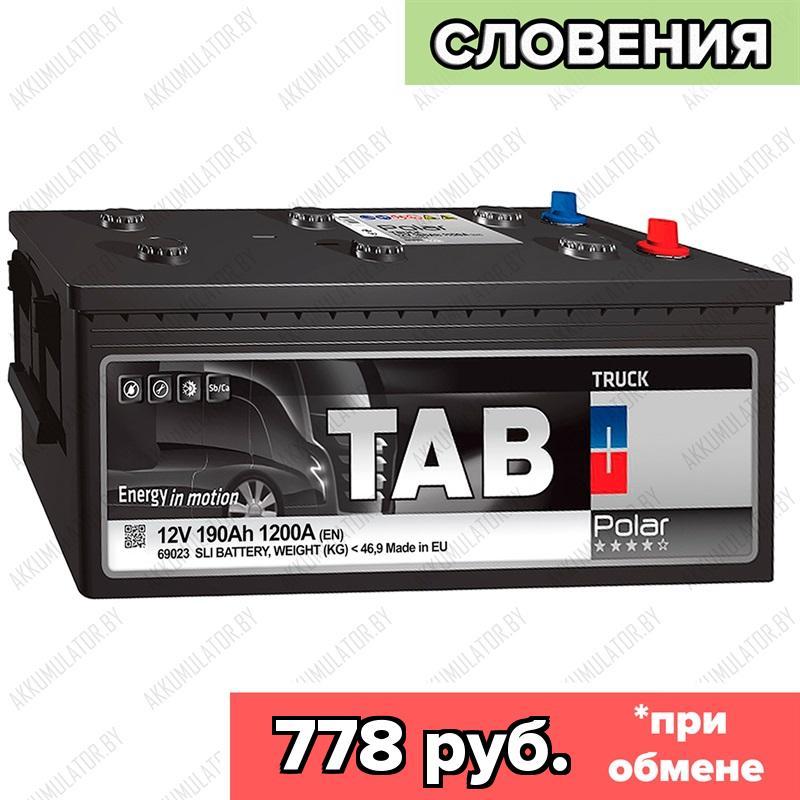 Аккумулятор TAB Polar Truck 190 / [275912] / 190Ah / 1 200А / Обратная полярность / 513 x 223 x 223