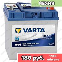Аккумулятор Varta Blue Dynamic Asia A14 / [540 126 033] / 40Ah / 330А / Обратная полярность / 187 x 127 x 200