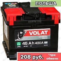Аккумулятор VOLAT Ultra / Низкий / 45Ah / 400А / Прямая полярность / 207 x 175 x 175