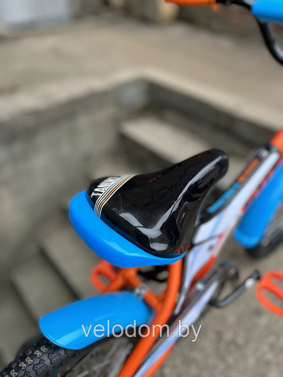 Велосипед детский Stark Tanuki 16 оранжевый/голубой - фото 3 - id-p171539703