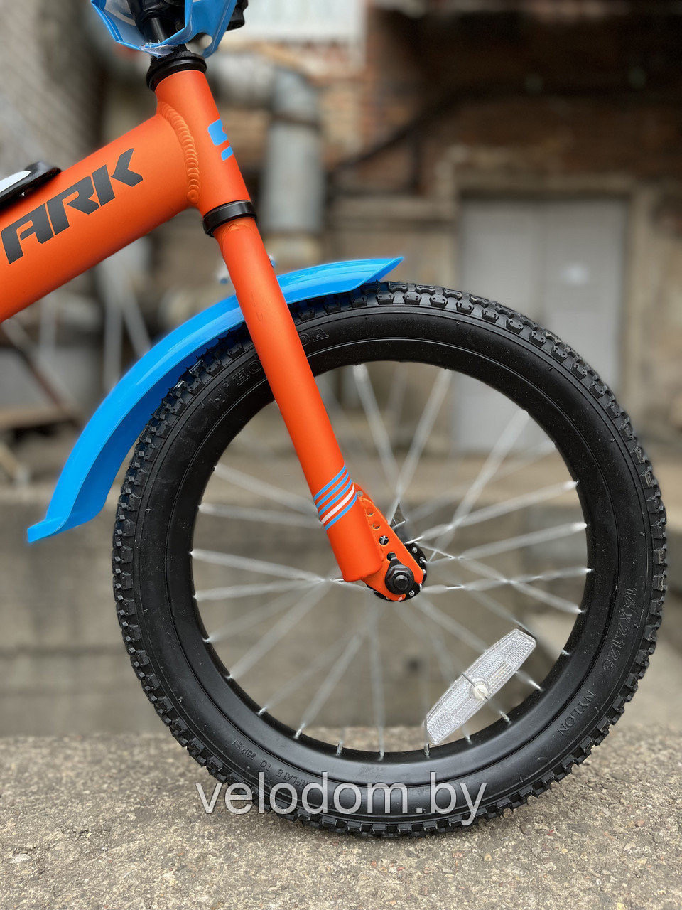 Велосипед детский Stark Tanuki 16 оранжевый/голубой - фото 7 - id-p171539703