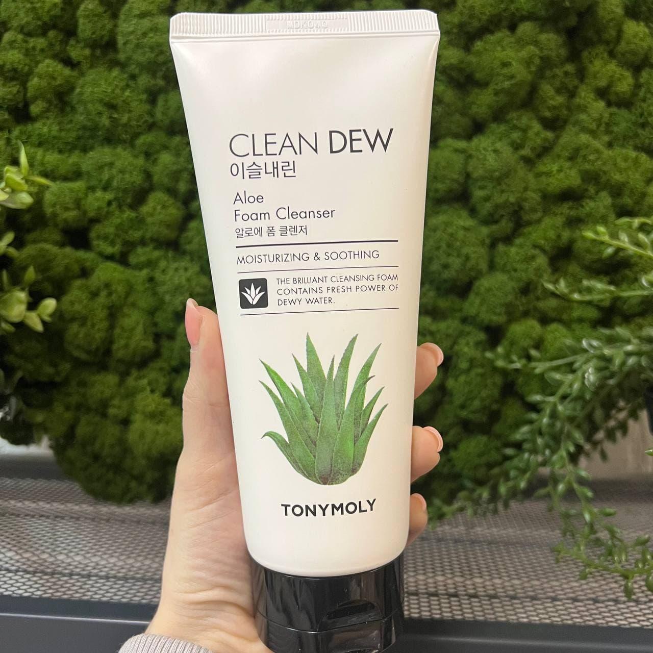 Пенка для умывания с алоэ TONY MOLY Clean Dew Aloe Foam Cleanser, 180 мл - фото 1 - id-p177479321