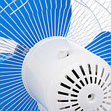 Вентилятор Luazon LOF-03, настольный, 35 Вт, 28 см, 3 режима, пластик, бело-синий, фото 7