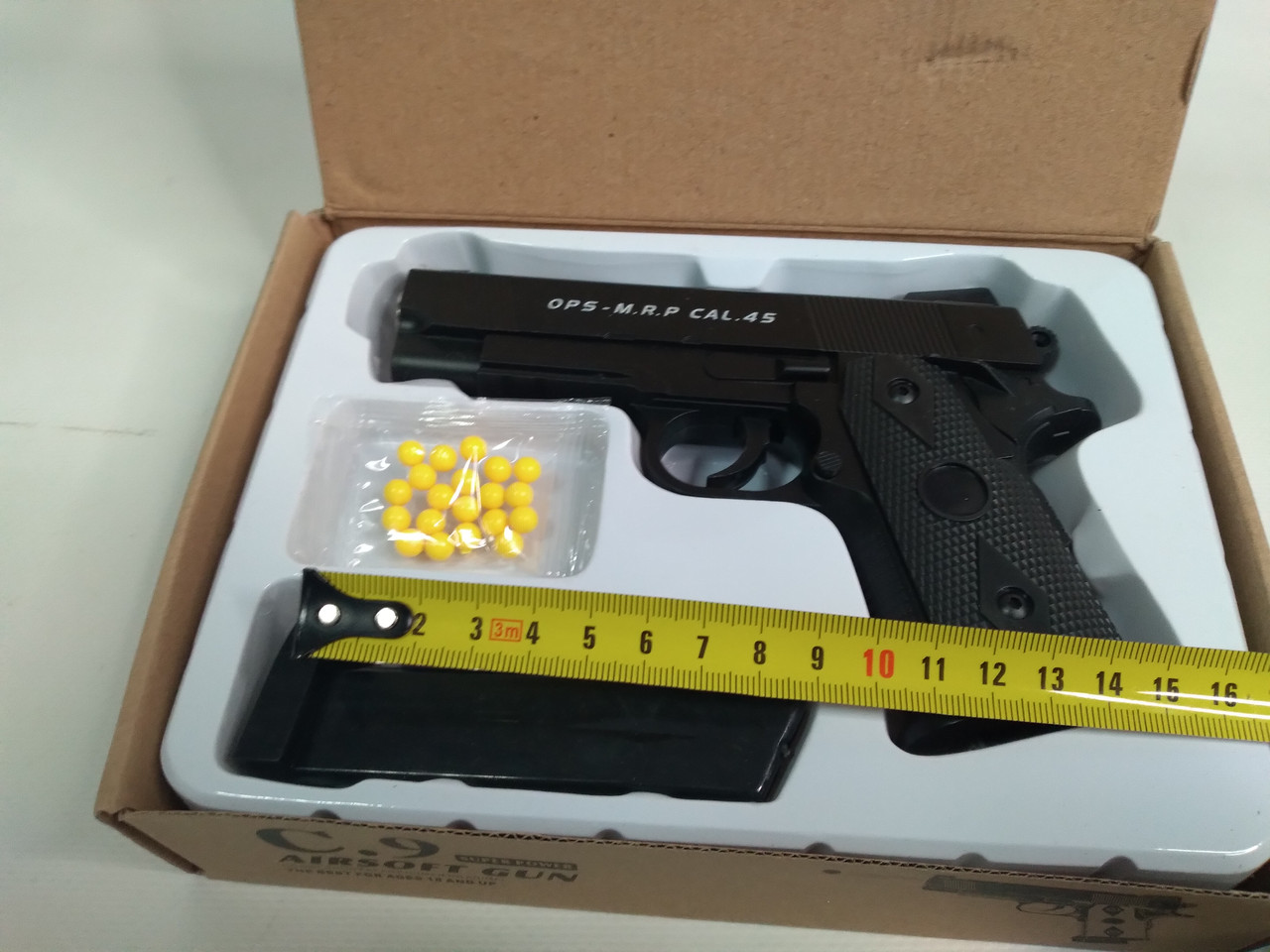 Пистолет игрушечный пневматический металлический Airsoft Gun С.9+ - фото 2 - id-p164515741