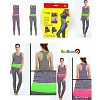 Женский костюм для фитнеса одежда для спортзала йоги, бега Yoga Wear f Suit Slimming /bigl