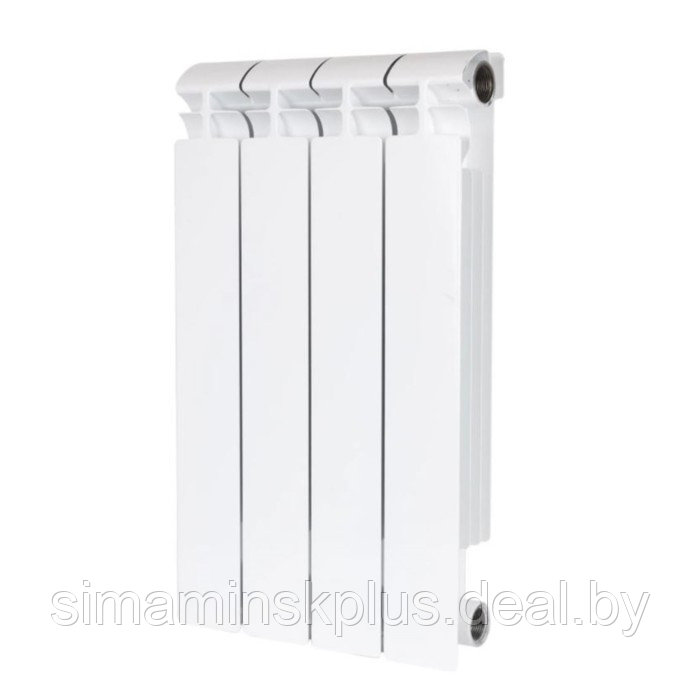 Радиатор алюминиевый STOUT ALPHA, 500 x 80 мм, 4 секции, боковое подключение