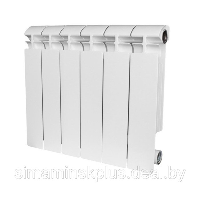 Радиатор биметаллический STOUT ALPHA, 350 x 80 мм, 6 секций, боковое подключение - фото 1 - id-p176810261