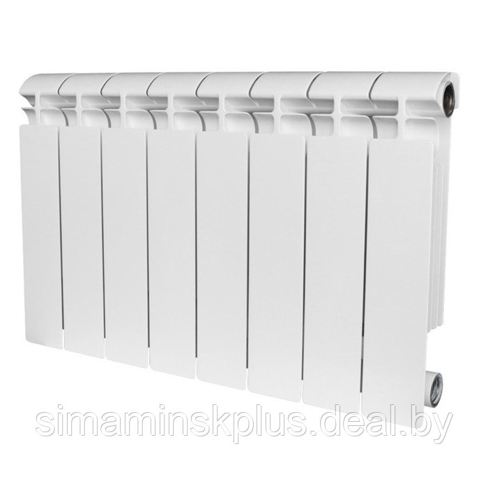 Радиатор биметаллический STOUT ALPHA, 350 x 80 мм, 8 секций, боковое подключение - фото 1 - id-p176810268