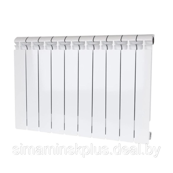 Радиатор биметаллический STOUT ALPHA, 500 x 80 мм, 10 секций, боковое подключение - фото 1 - id-p176810277