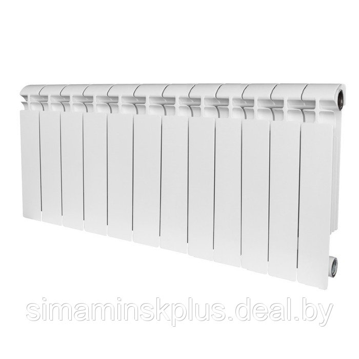 Радиатор биметаллический STOUT ALPHA, 350 x 80 мм, 12 секций, боковое подключение - фото 1 - id-p176810283