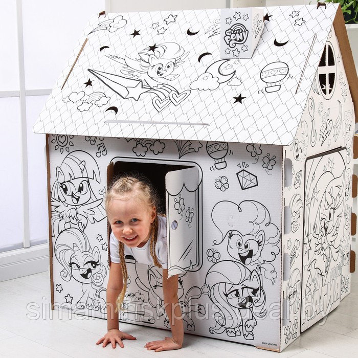 Дом-раскраска «Мой маленький пони», набор для творчества, дом из картона, My little pony - фото 2 - id-p157349561