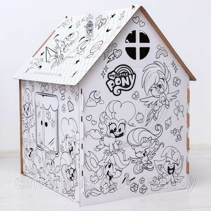 Дом-раскраска «Мой маленький пони», набор для творчества, дом из картона, My little pony - фото 6 - id-p157349561