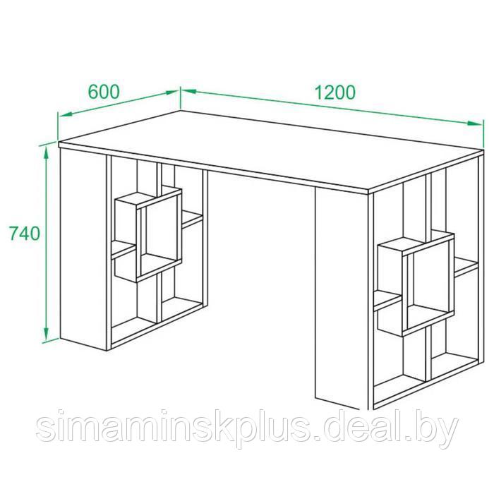 Стол письменный «СПм-15», 1200× 600× 740 мм, цвет дуб делано - фото 2 - id-p177034119