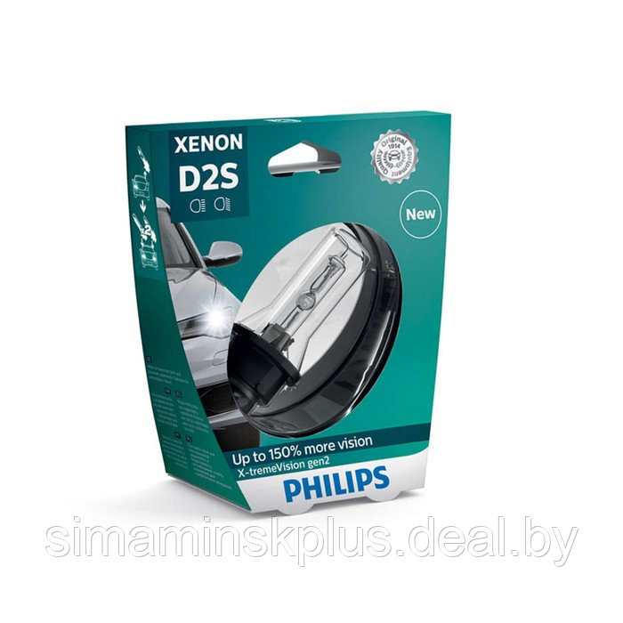 Лампа ксеноновая Philips X-tremeVision D2S, 4800K, 35 Вт, 85122XV2S1 - фото 2 - id-p176827867