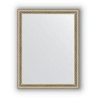 Зеркало в багетной раме - витое серебро 28 мм, 35 х 45 см, Evoform