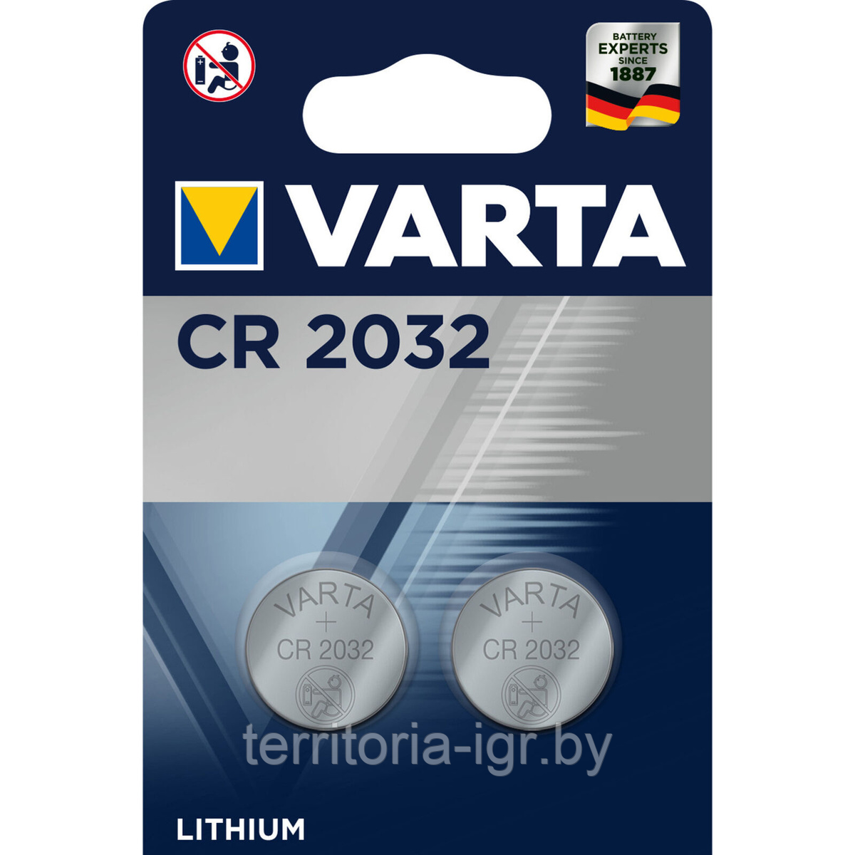 Литиевой элемент питания Lithium CR2032 Varta (2шт)