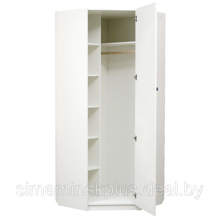 Шкаф угловой детский «Совята 2.1», 850 × 850 × 2100 мм, цвет белый - фото 2 - id-p177039700