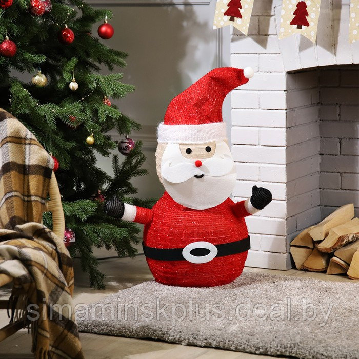 Светодиодная фигура «Дед Мороз» 35 × 70 × 35 см, металл, текстиль, 220 В, свечение белое - фото 2 - id-p176830765