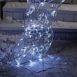 Светодиодная фигура «Снеговик» 65 × 90 × 20 см, металл, 31 В, свечение белое, фото 4
