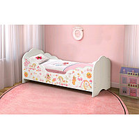 Кровать детская «Малышка №4», 1400 × 700 мм, лдсп, цвет белый / фотопечать для девочек