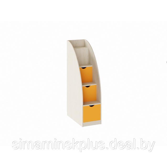 Лестница-комод, цвет дуб молочный / оранжевый - фото 1 - id-p177037859