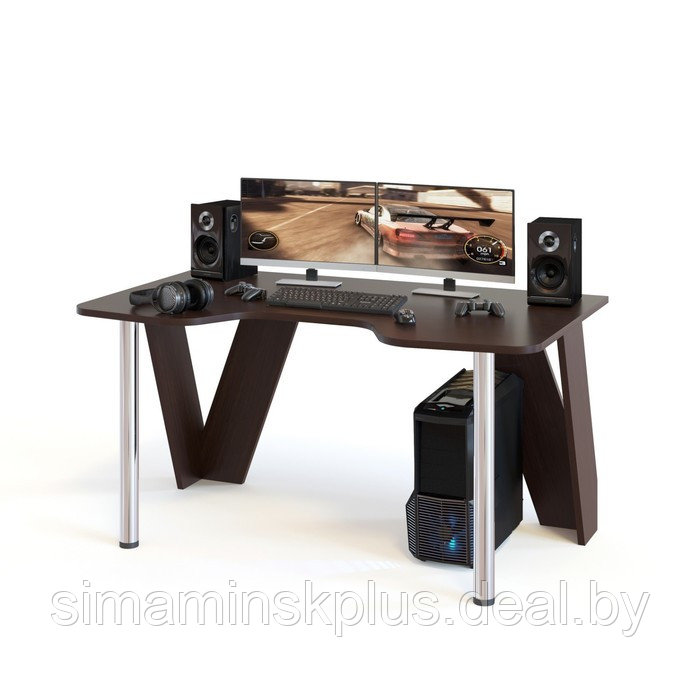 Компьютерный стол, 1500 × 900 × 750 мм, цвет венге - фото 1 - id-p177034609