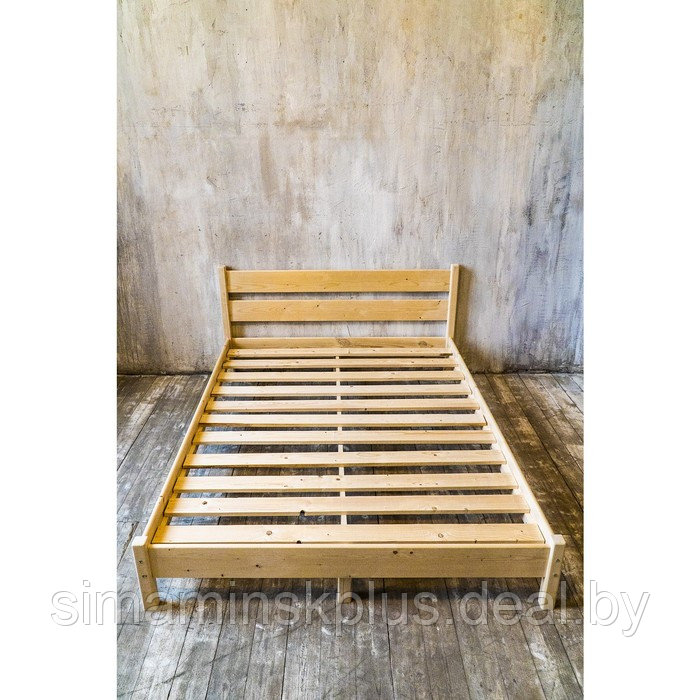 Двуспальная кровать «Кантри», 1600×2000, массив сосны, без покрытия - фото 5 - id-p177045639