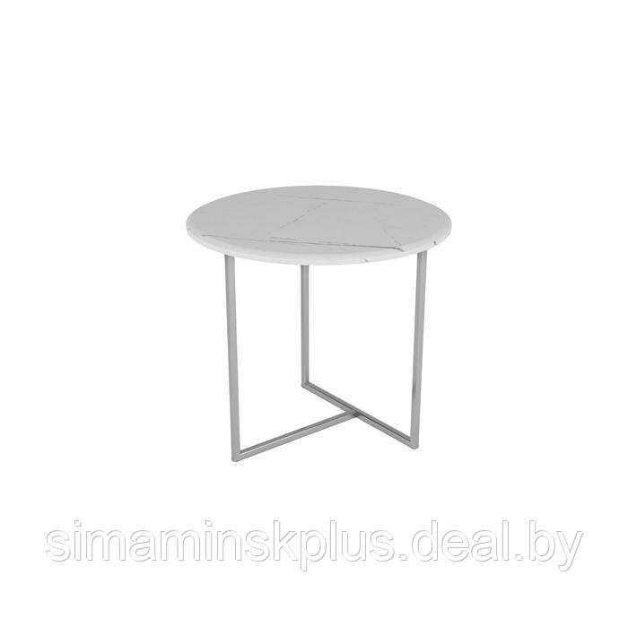 Стол журнальный «Альбано», 550 × 550 × 500 мм, цвет белый мрамор - фото 3 - id-p177036138