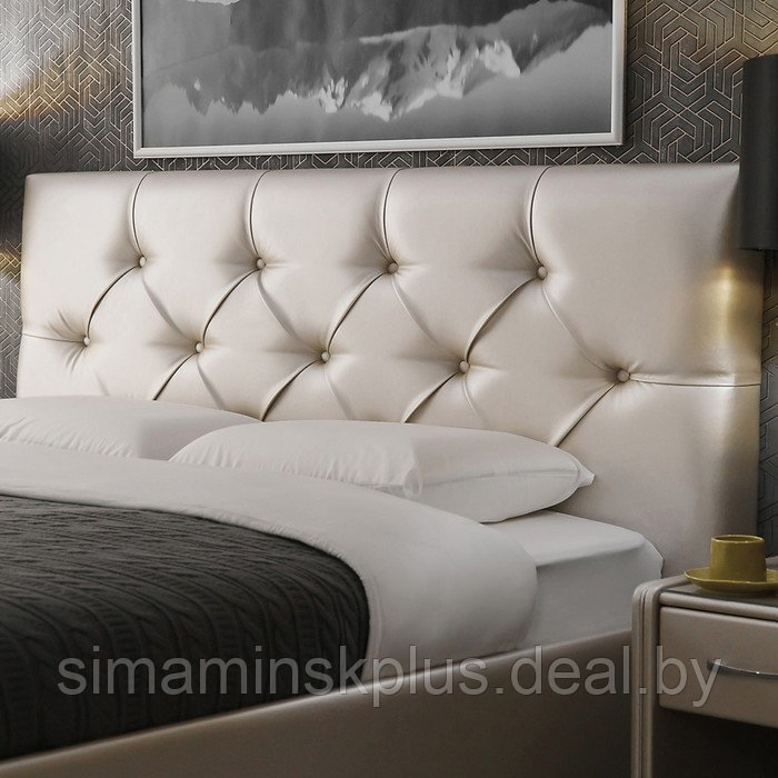 Кровать «Монблан» без ПМ, 1600×2000 мм, встроенное основание, цвет nice beige - фото 5 - id-p177488555